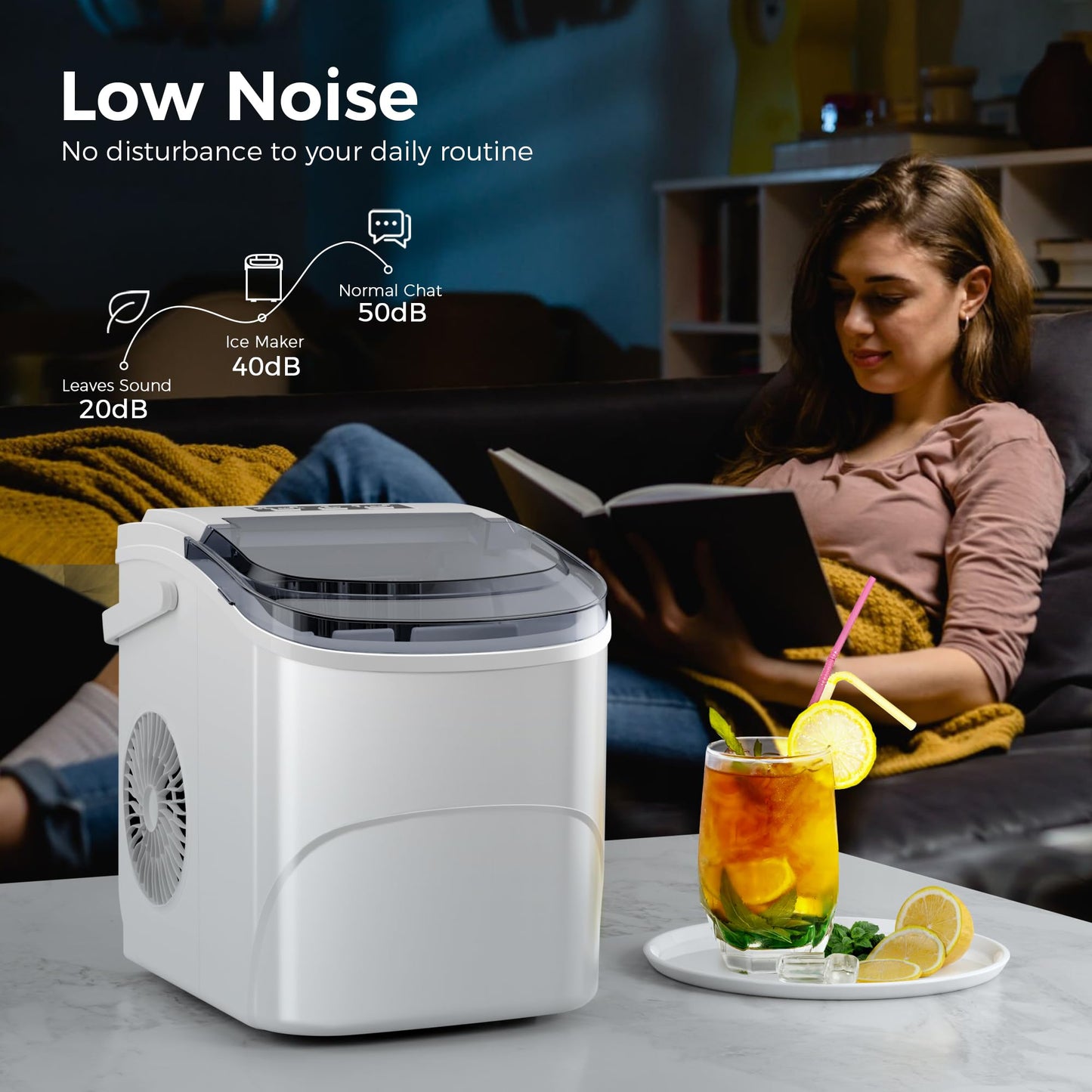 Kismile Ice Makers Countertop with Handle Z5812B