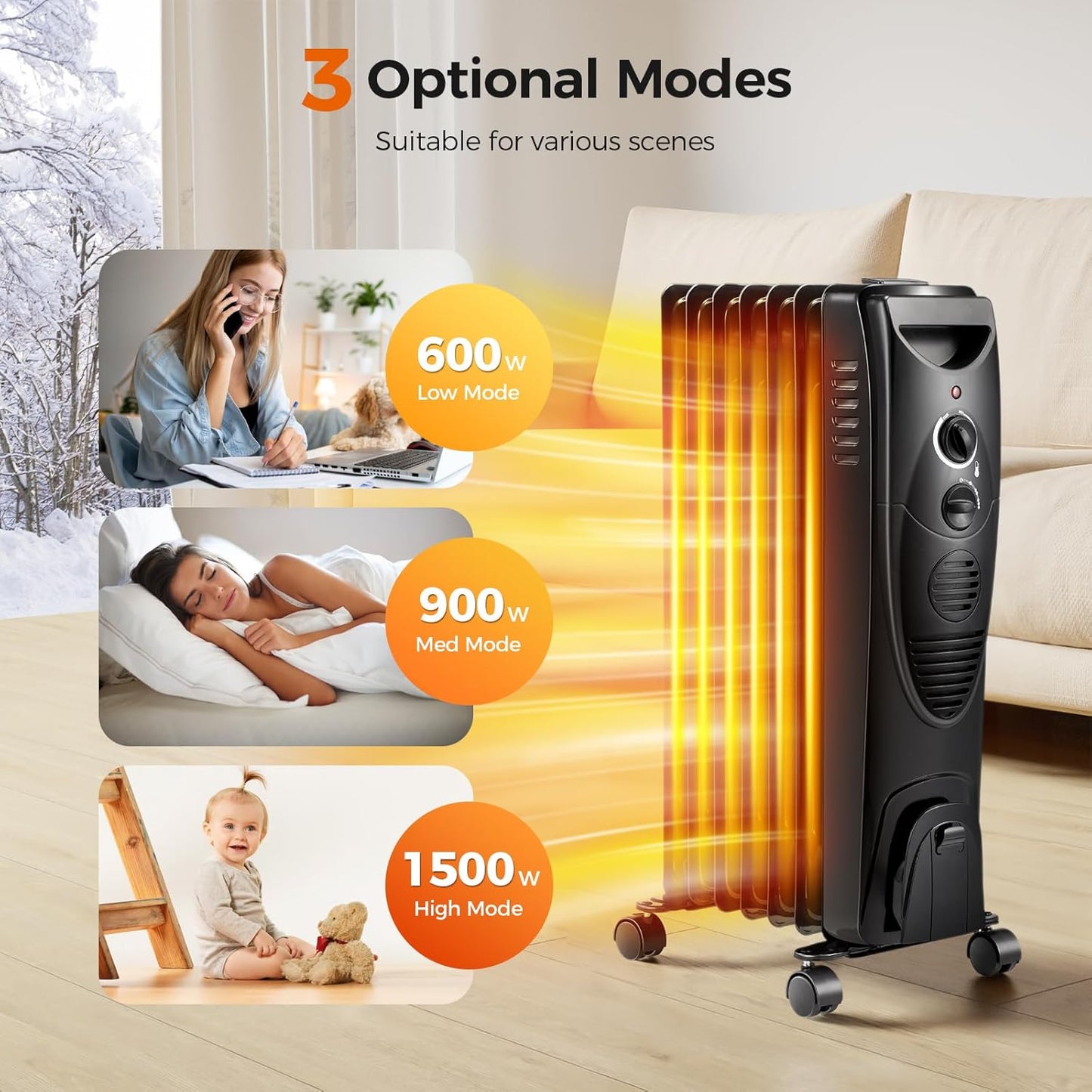 Kismile Portable Electric Space Heater Series