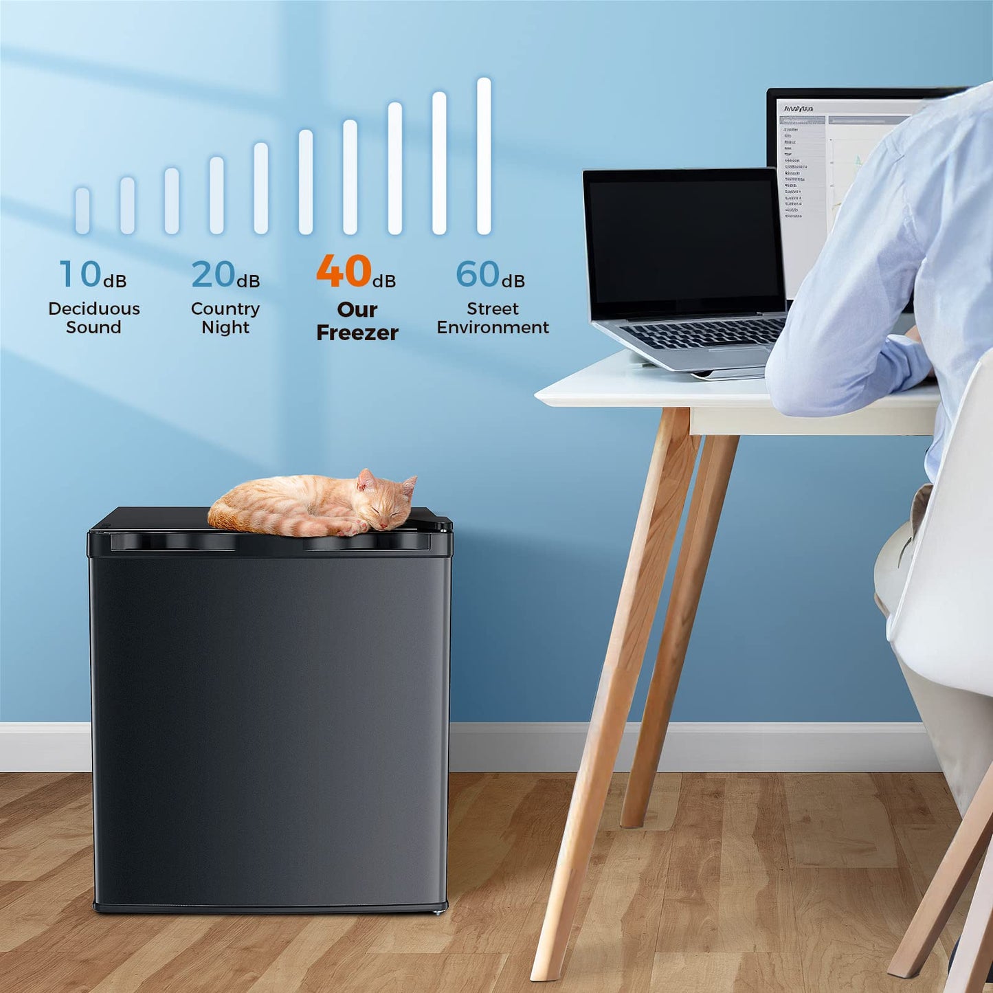 Kismile Upright Freezer,3.0 Cu.ft Mini Freezer with Reversible Single Door