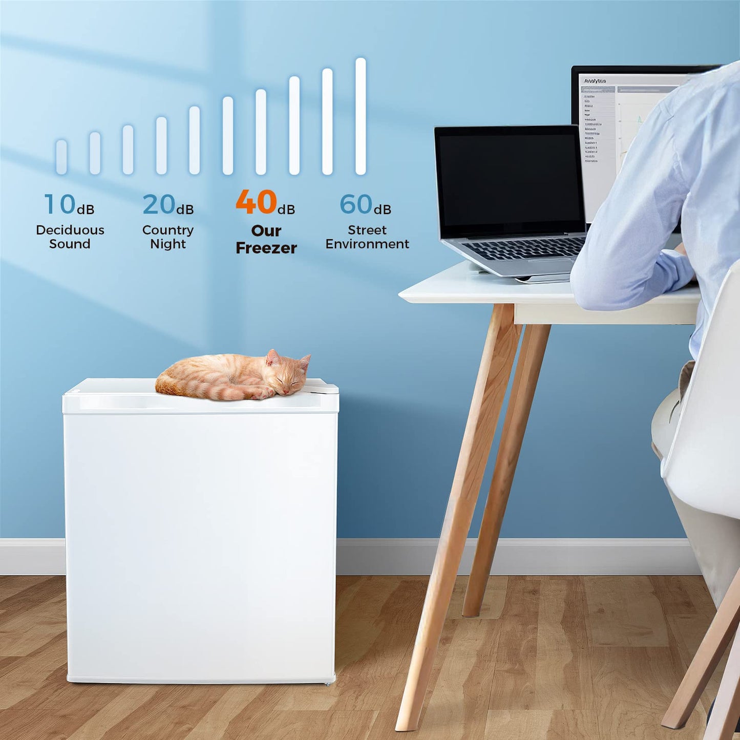 Kismile Upright Freezer,3.0 Cu.ft Mini Freezer with Reversible Single Door