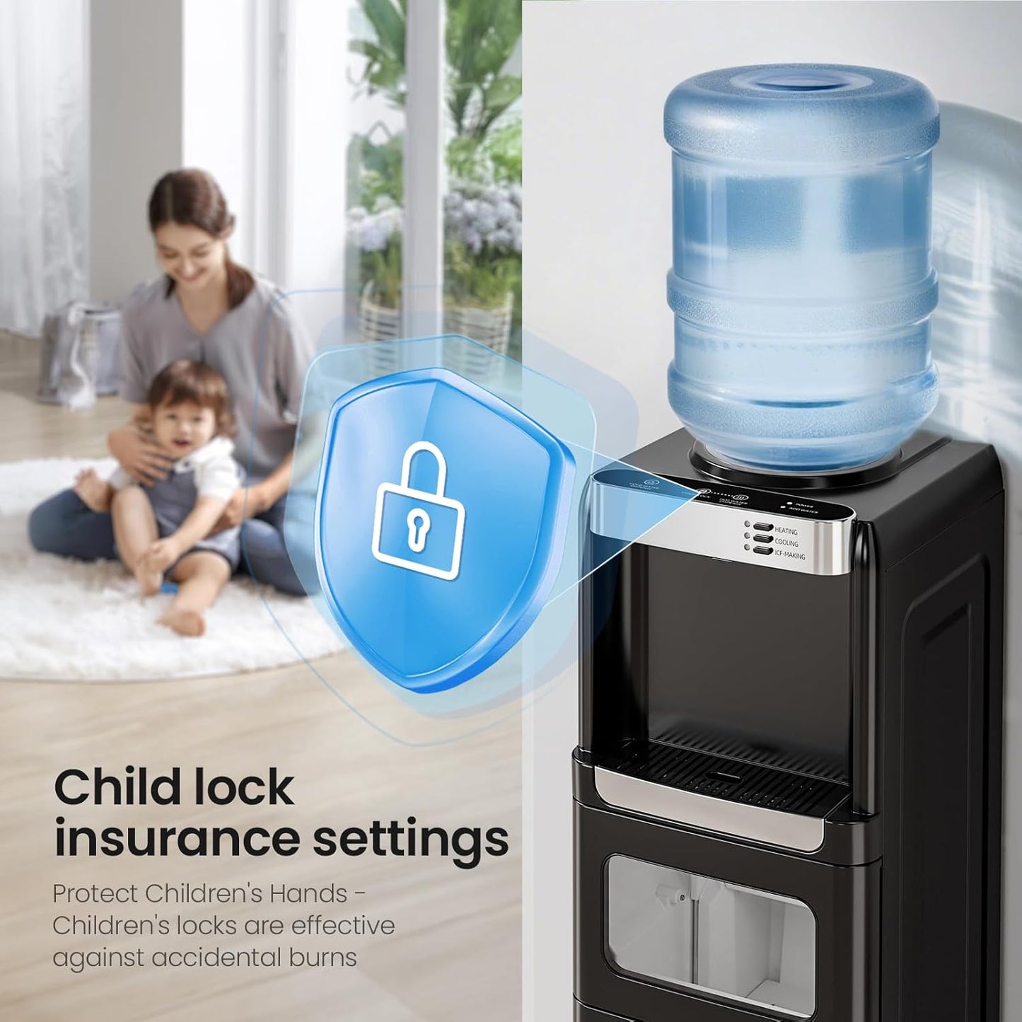 Kismile Water Cooler Dispenser with Ice Maker WD5815