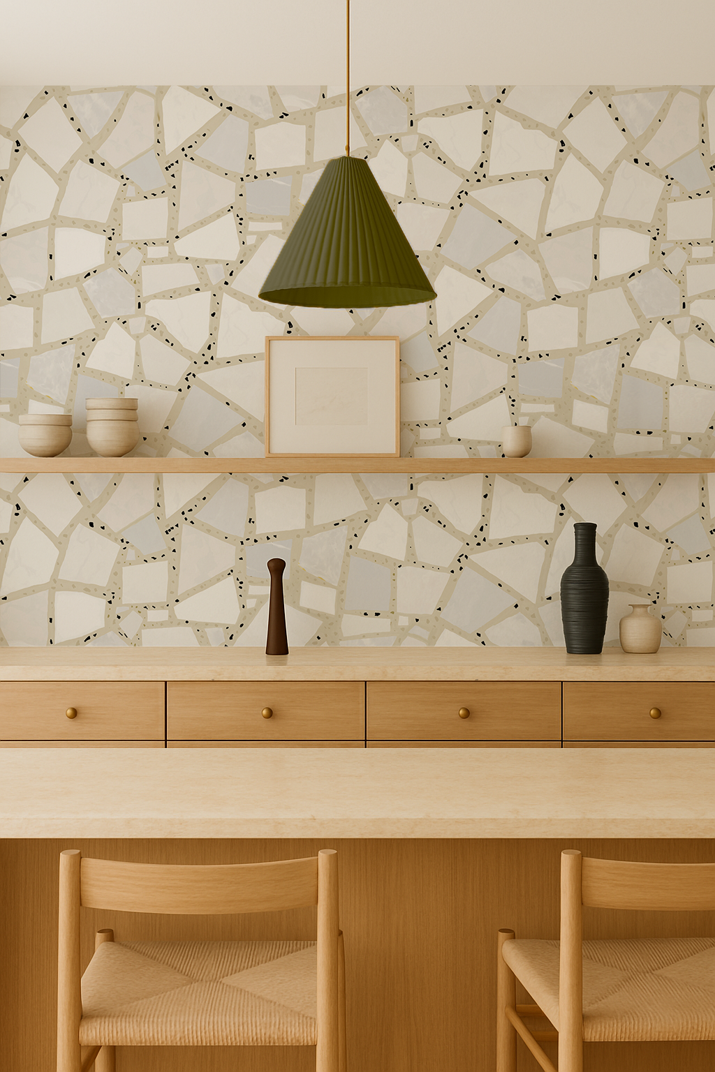 Dolce Terrazzo Wallpaper, tan