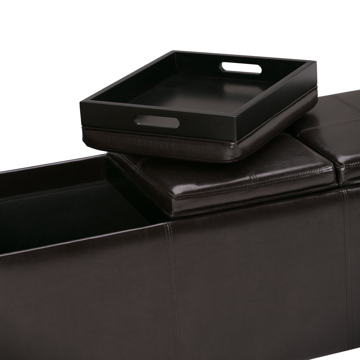 Avalon 42 Inch Wide Storage Ottoman in Tanners