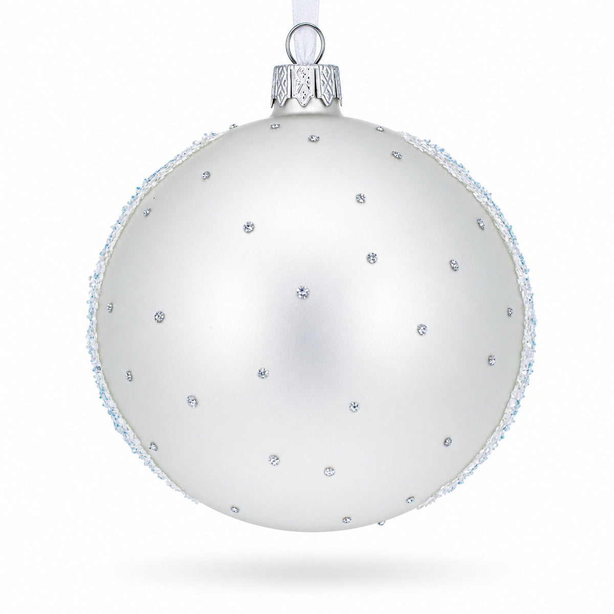1890 'Branches with Almond Blossom' by Vincent Van Gogh Glass Ball Christmas Ornament 4 Inches