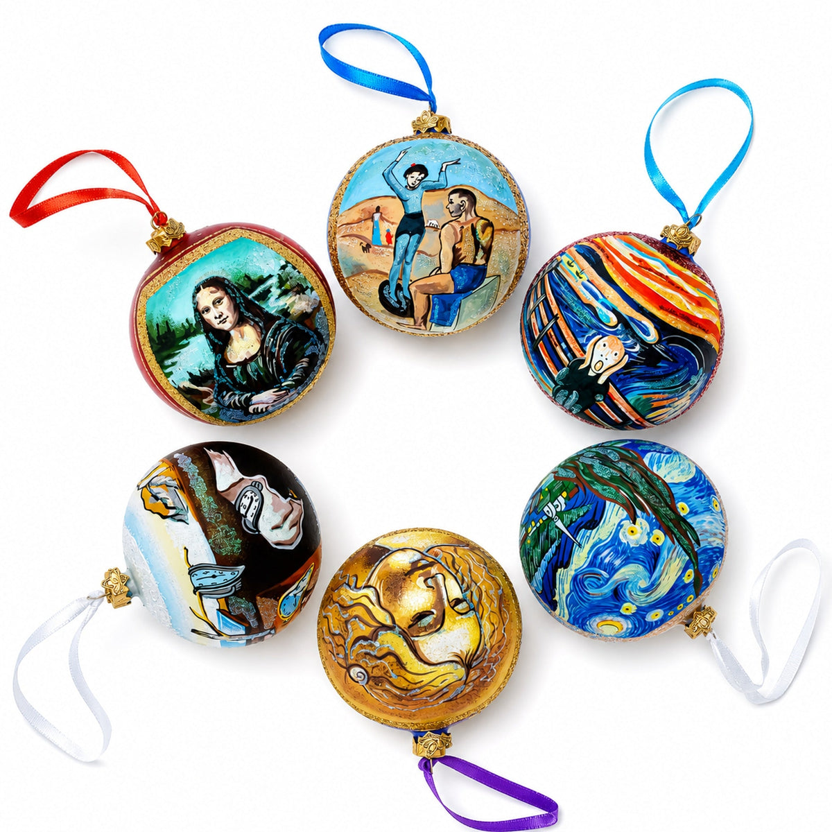 1880 'The Starry Night' by Vincent van Gogh Glass Ball Christmas Ornament 4 Inches