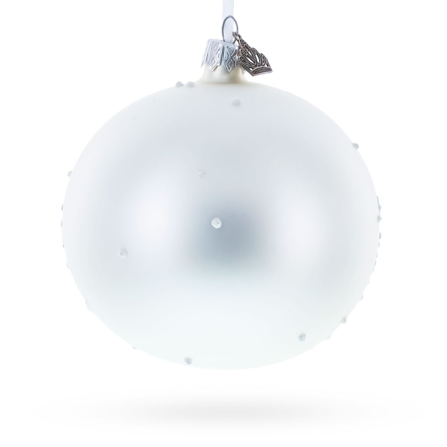 Chalet and Ski Lifts in the Mountains Glass Ball Christmas Ornament 4 Inches