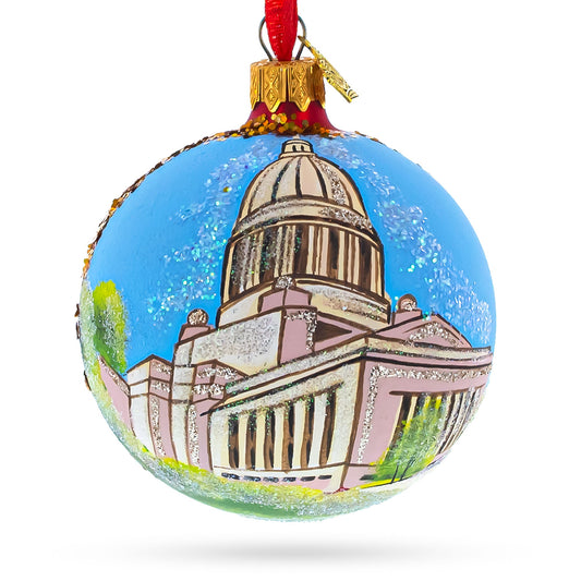 Washington State Capitol, Olympia, Washington, USA Glass Ball Christmas Ornament 3.25 Inches