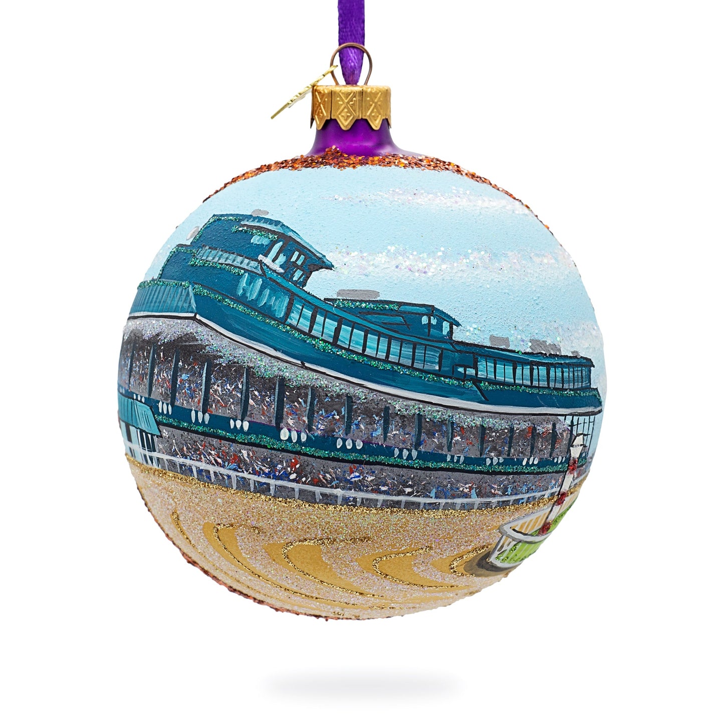 Keeneland, Lexington, Kentucky, USA Glass Ball Christmas Ornament 4 Inches