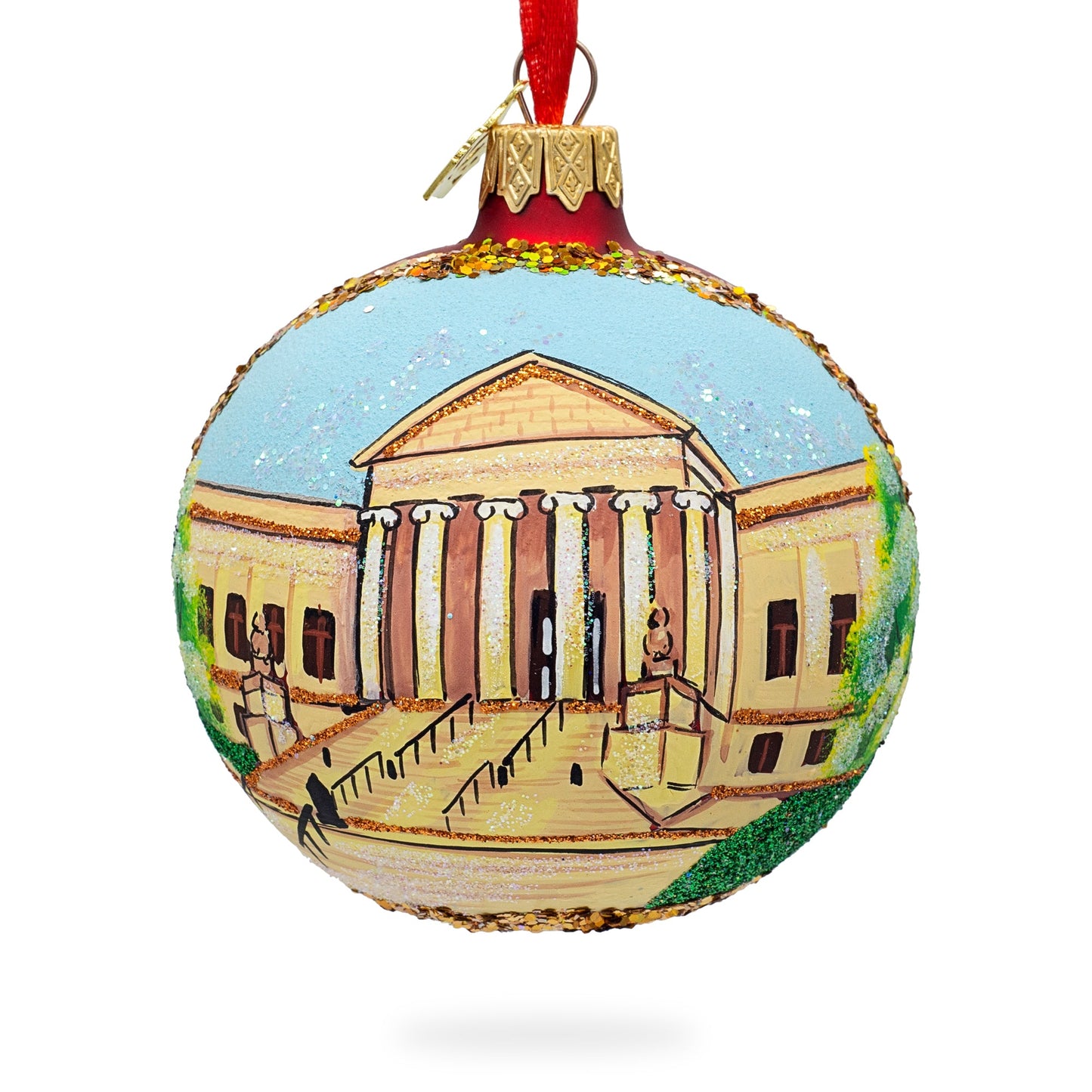 Institute of Art, Minneapolis, Minnesota, USA Glass Ball Christmas Ornament 3.25 Inches