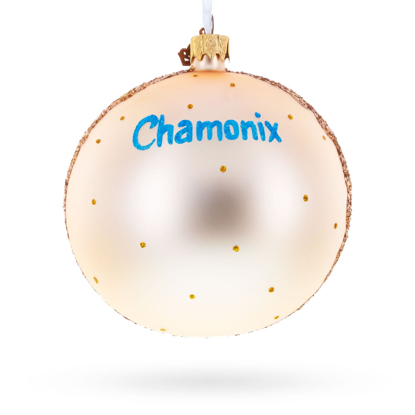 Chamonix Ski Resort, France Glass Ball Christmas Ornament 4 Inches