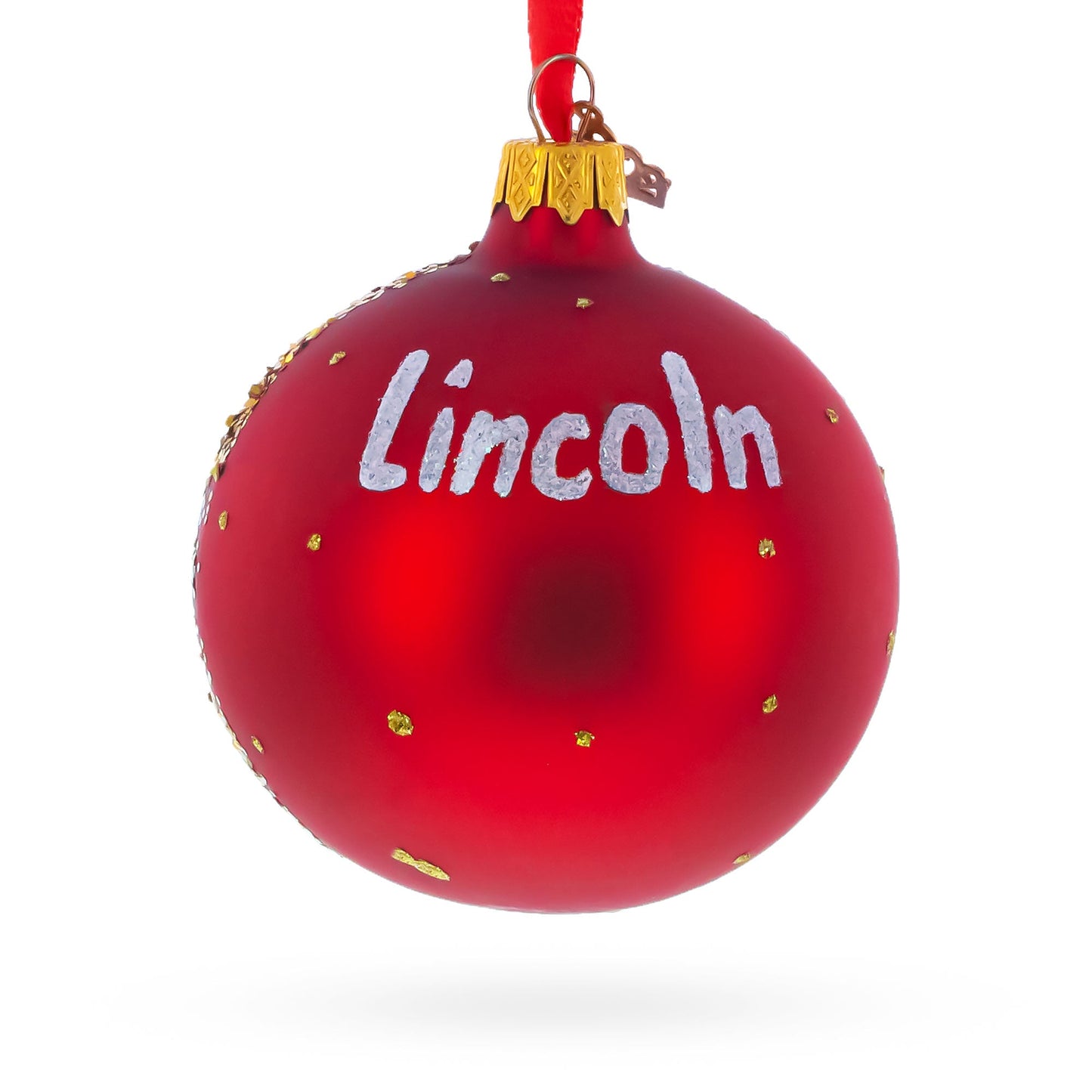 Nebraska State Capitol,  Lincoln, Nebraska, USA Glass Ball Christmas Ornament 3.25 Inches