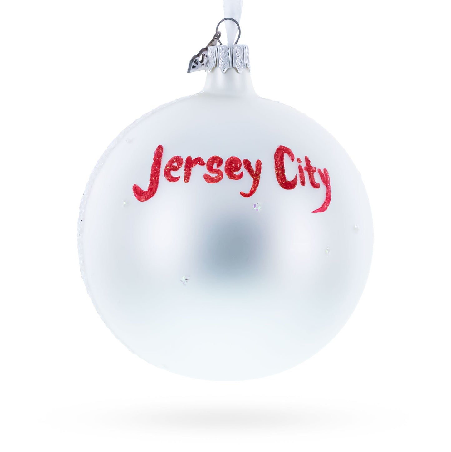 Liberty State Park, Jersey City, New Jersey, USA Glass Ball Christmas Ornament 4 Inches