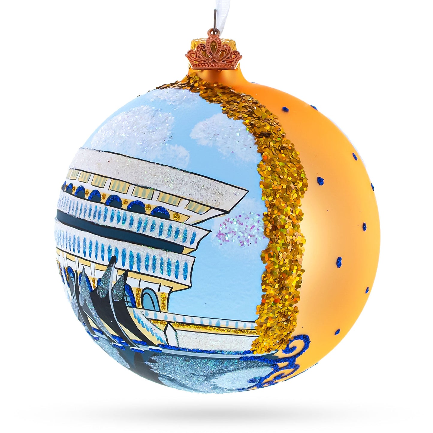 New York State Museum, Albany, New York, USA Glass Ball Christmas Ornament 4 Inches
