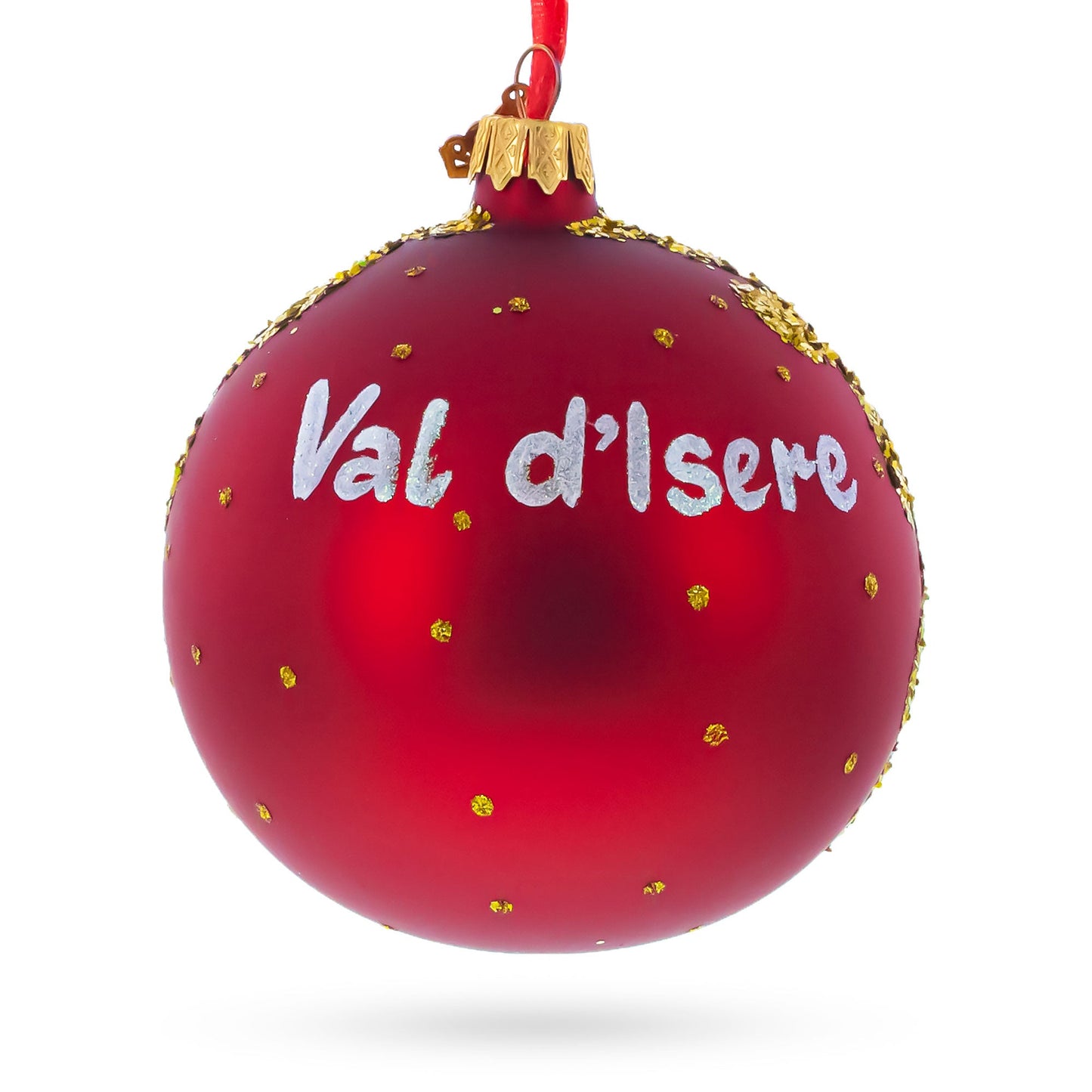 Val d 'Isere, France Glass Ball Christmas Ornament 4 Inches