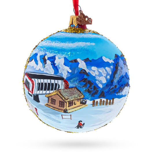 Val d 'Isere, France Glass Ball Christmas Ornament 4 Inches