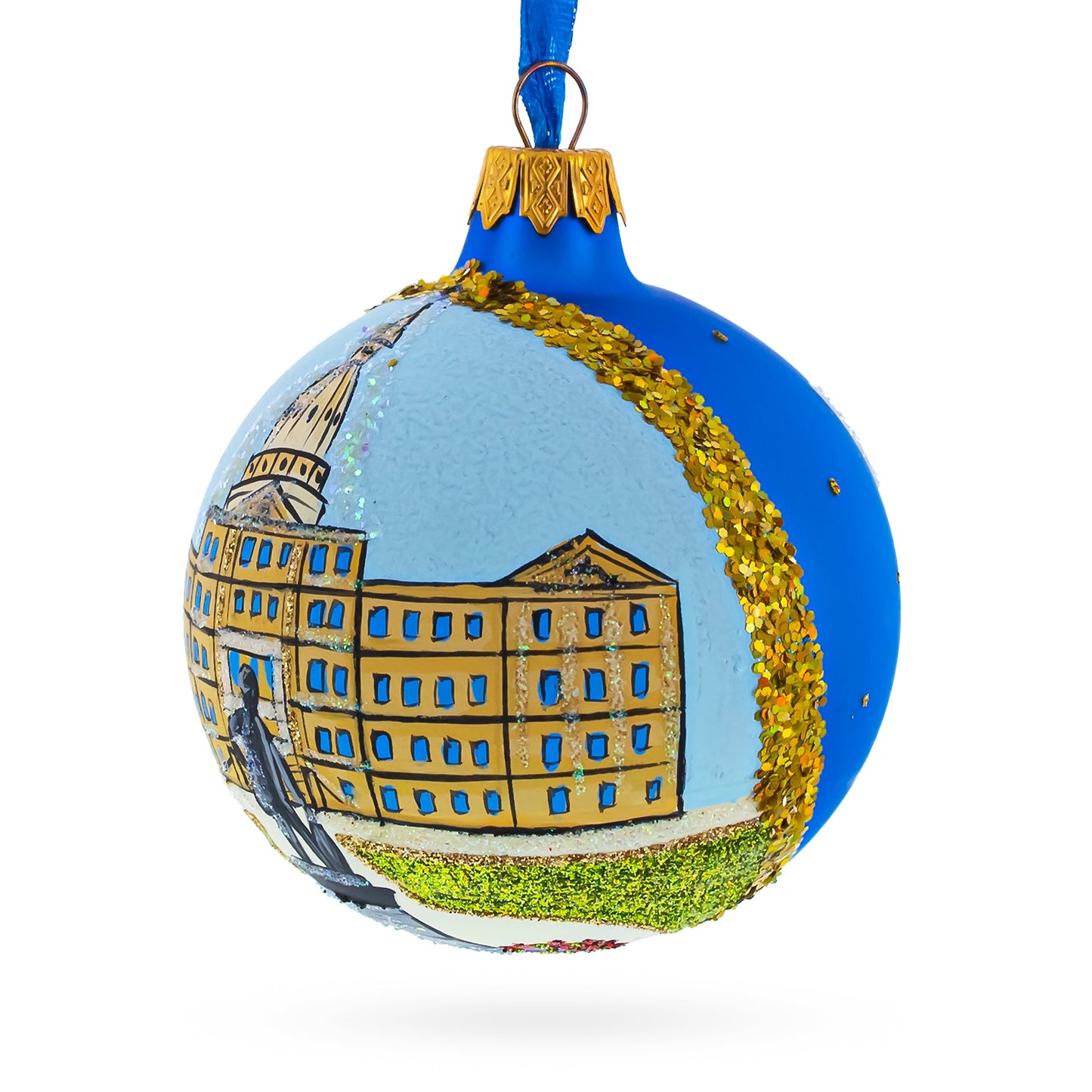 Lansing, Michigan, USA Glass Ball Christmas Ornament 3.25 Inches