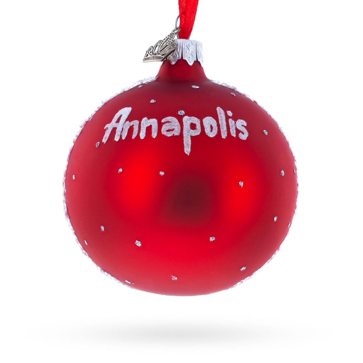 U.S. Naval Academy, Annapolis, Maryland, USA Glass Ball Christmas Ornament 3.25 Inches