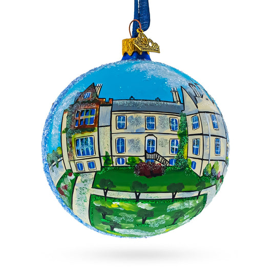 Muckross House, Gardens & Traditional Farms, Kerry, Ireland Glass Christmas Ornament 4 Inches