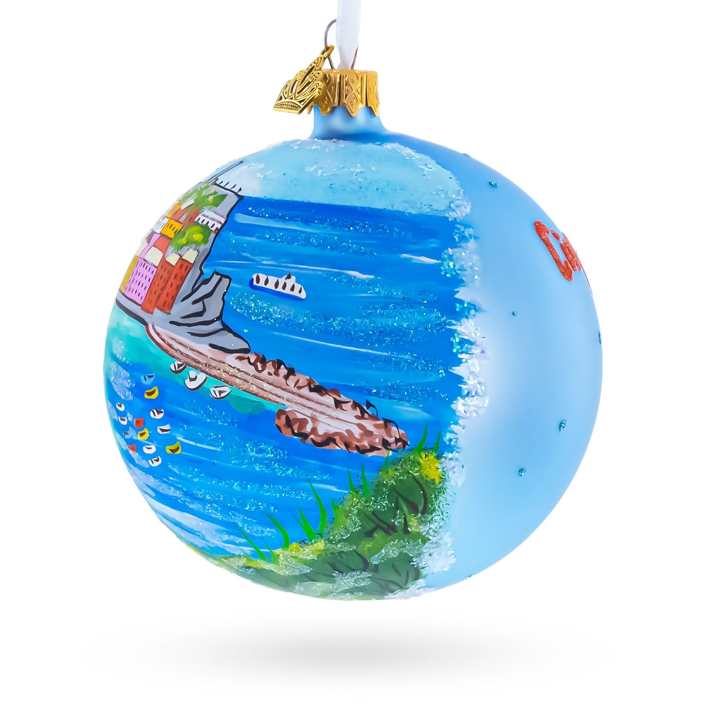 Cinque Terre, Italy Glass Ball Christmas Ornament