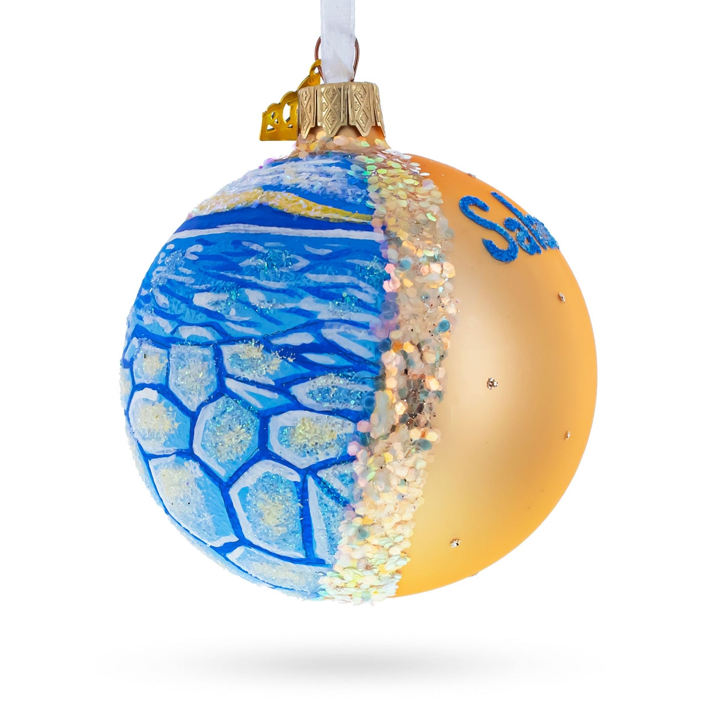 Salar de Uyuni, Bolivia Glass Ball Christmas Ornament