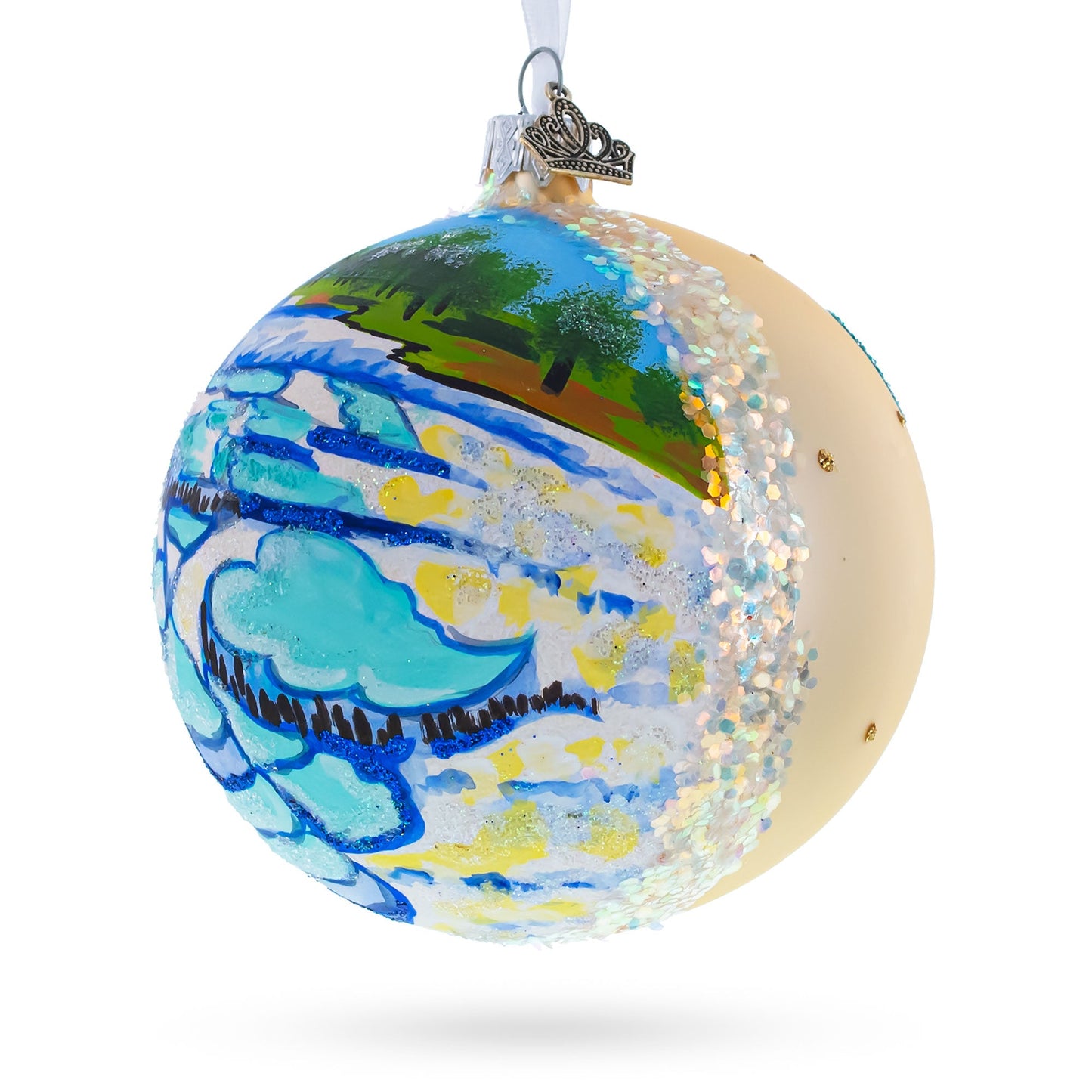 Pamukkale Thermal Pools, Turkey Glass Ball Christmas Ornament