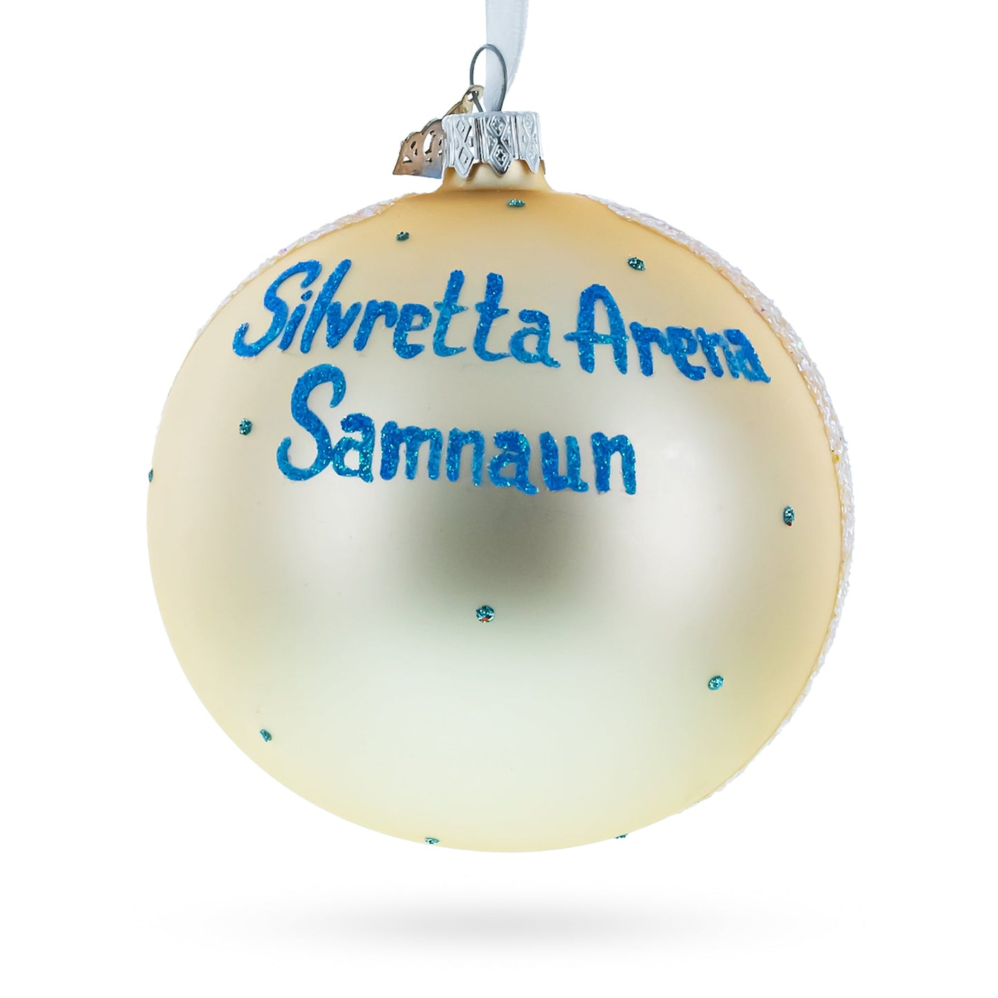 Silvretta Arena Ischgl-Samnaun Ski Resort, Austria Glass Ball Christmas Ornament 4 Inches