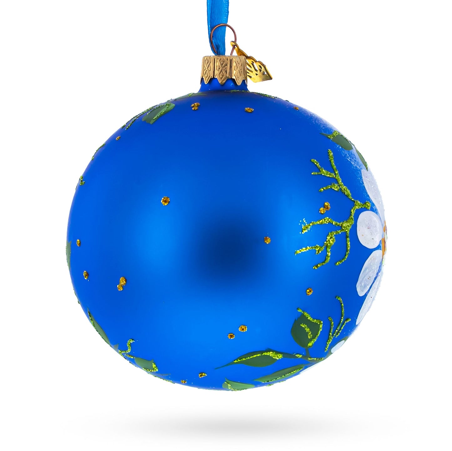 Poppies and Chamomiles Glass Ball Ornament