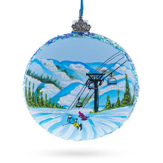 Deer Valley Ski Resort, Park City, Utah, USA Glass Ball Christmas Ornament
