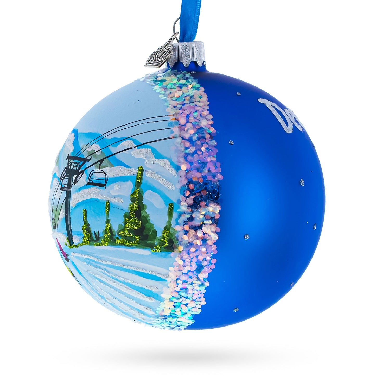 Deer Valley Ski Resort, Park City, Utah, USA Glass Ball Christmas Ornament