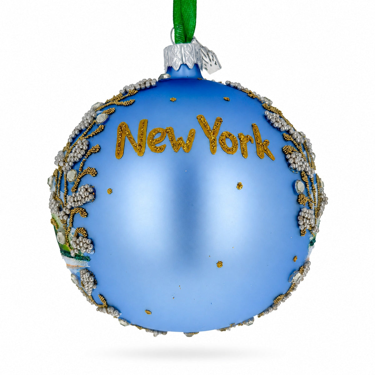 Central Park, New York City Glass Christmas Ornament
