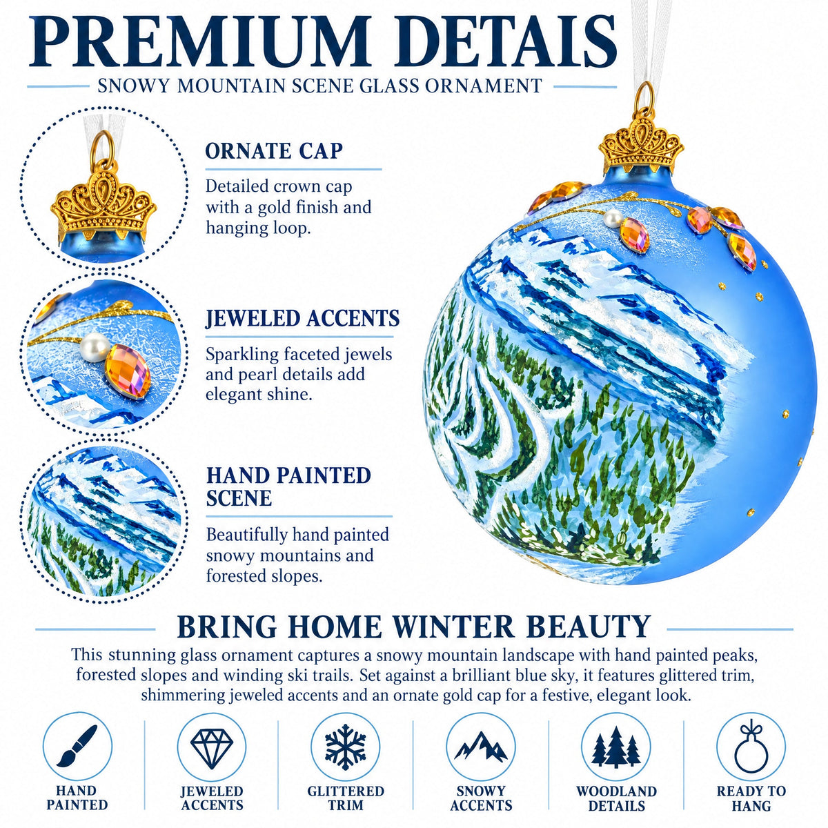 Winter Park, Colorado Glass Ball Christmas Ornament