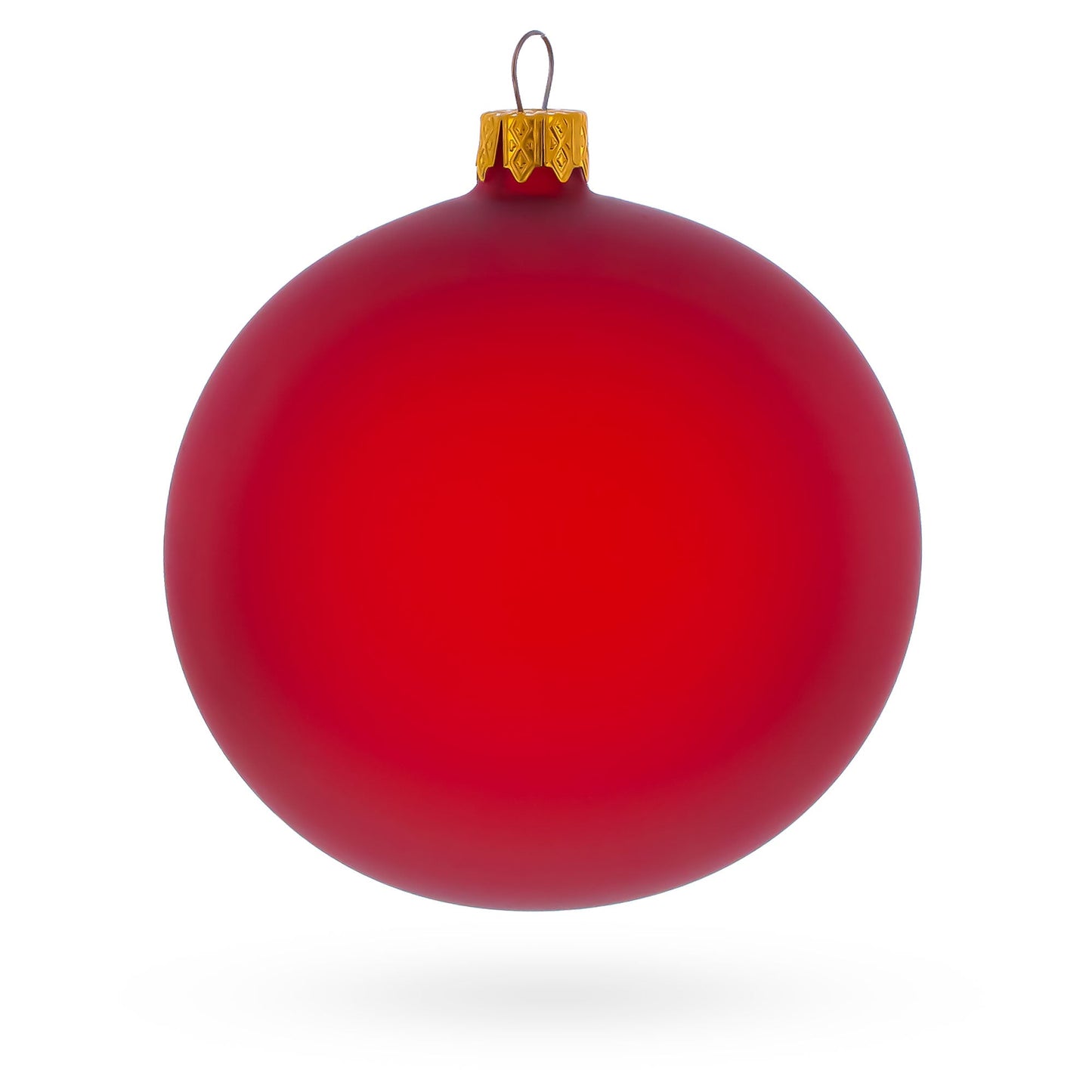 Set of 4 Translucent Red Glass Ball Christmas Ornaments 4 Inches