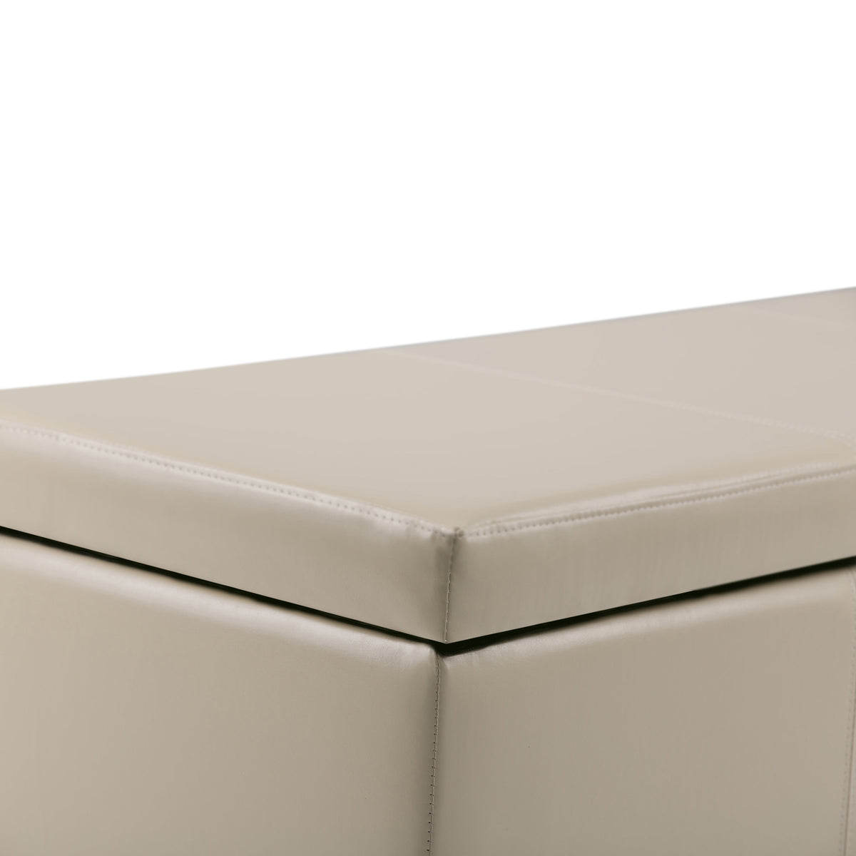 Avalon 48 Inch Wide Storage Ottoman Bench in Satin