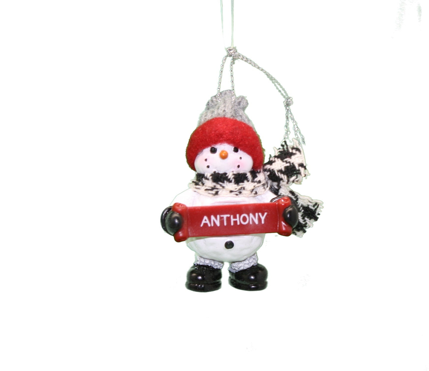 Cozy Snowman Ornament (Letters A - F) -