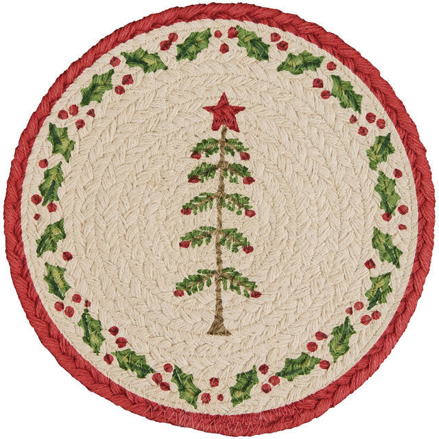 Feather Tree Printed Braided Trivet