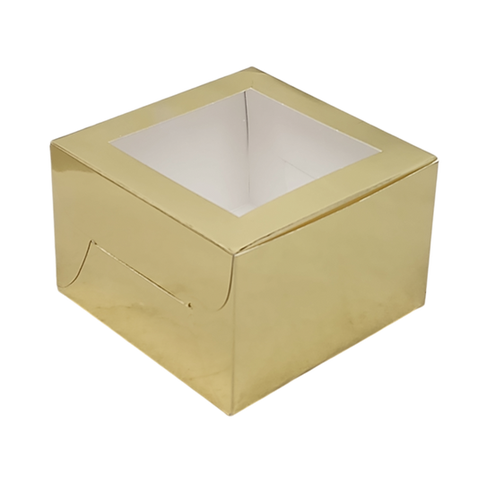 Square Cookie Box - 2 Pack - Gold