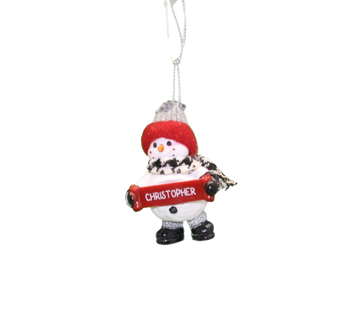 Cozy Snowman Ornament (Letters A - F) -