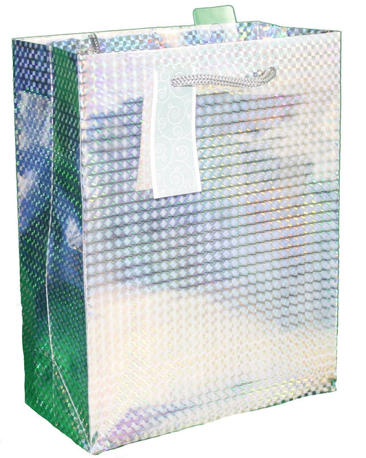 Prismatic Gift Bags - Silver Medium
