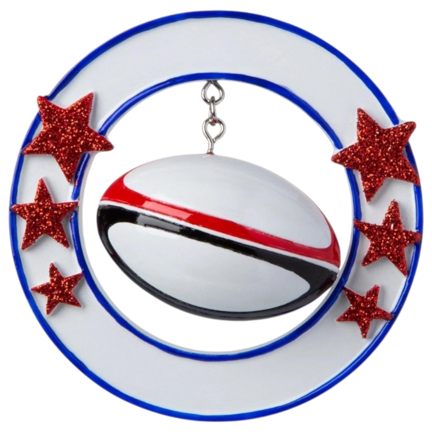 3D Rugby Ball Sports Ornament