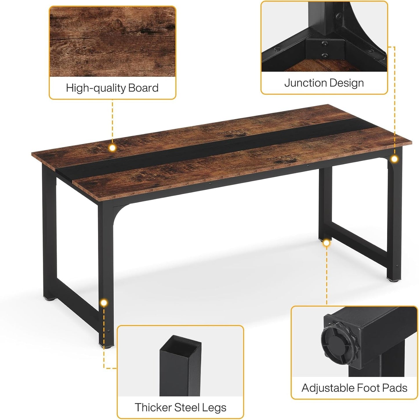 L-Shaped Executive Office Desk With Spacious File Cabinet