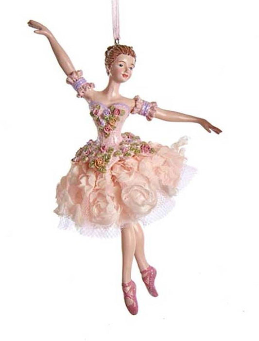 Blush Pink Ballerina Ornament - Fourth Position