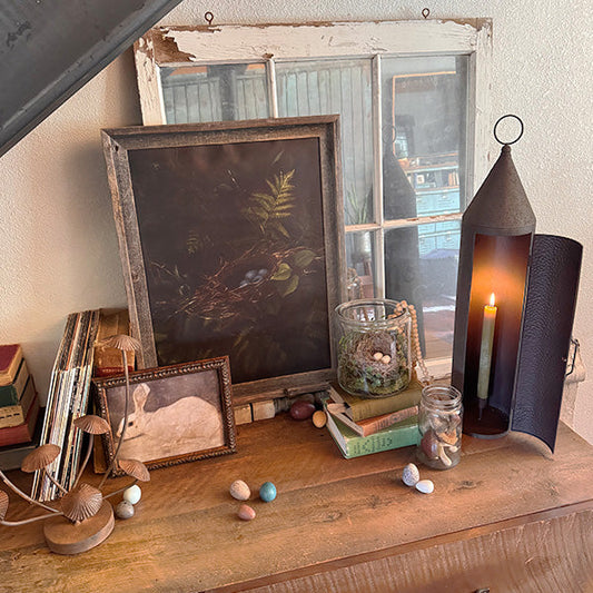 Oversized Rustic Chimney Floor Lantern