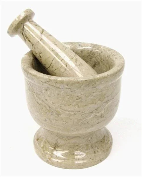 Large Marble Mortar and Pestle | Sahara Beige Marble