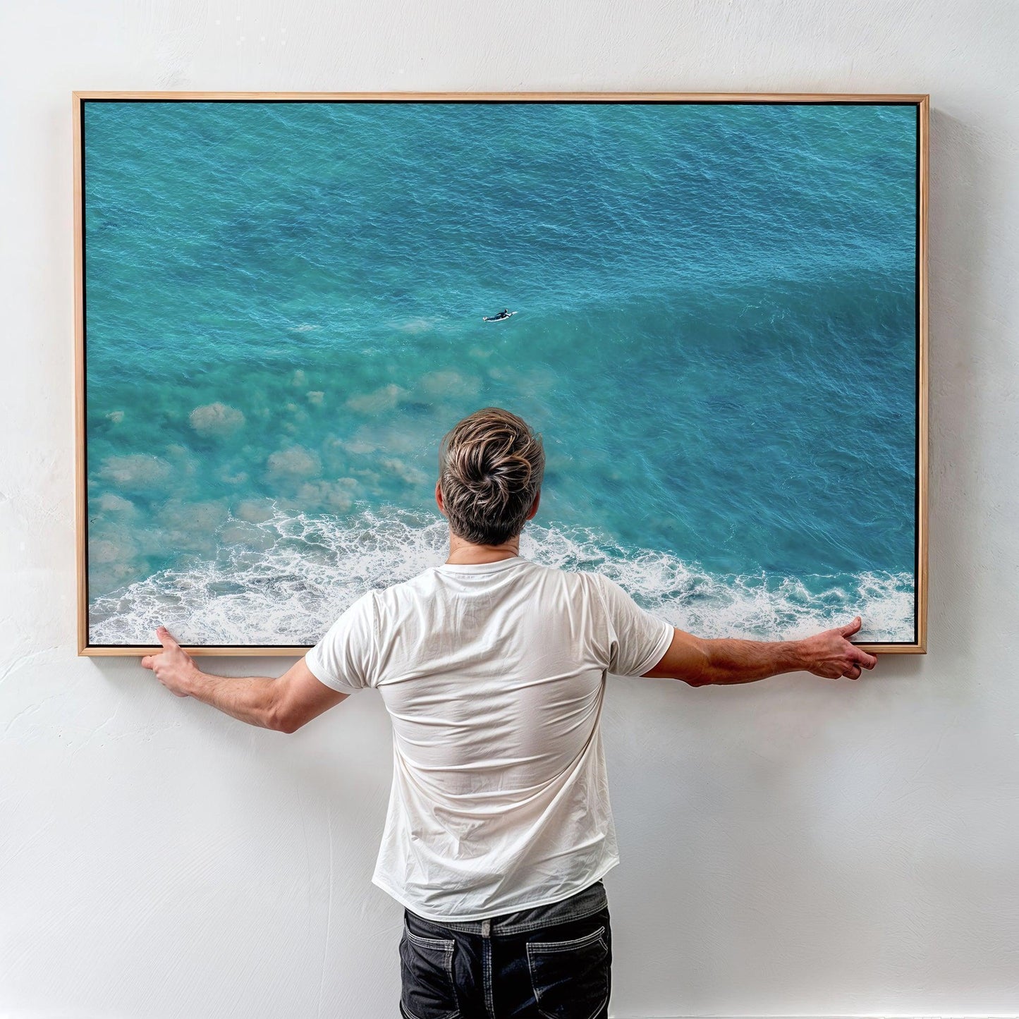 Lone Surfer - Large Canvas