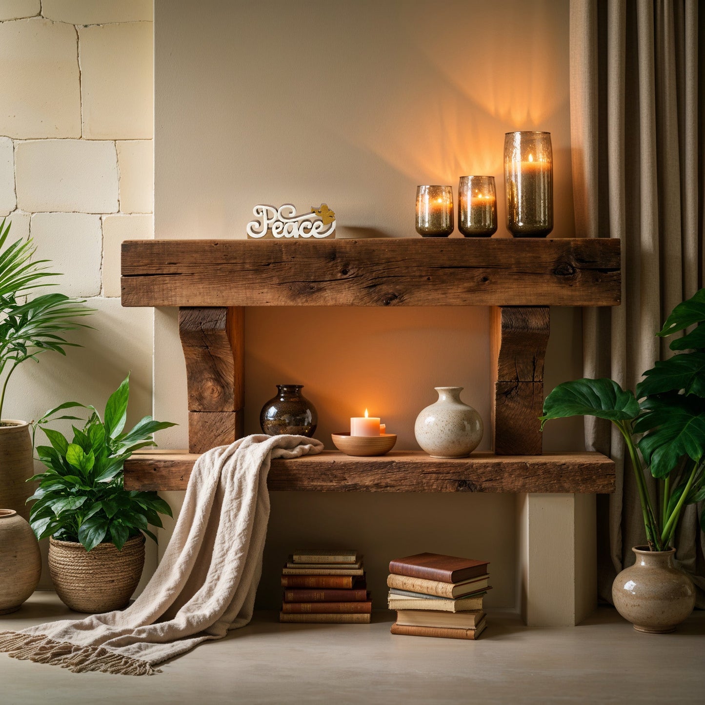 Peace – Hand-Carved Wooden Sculpture