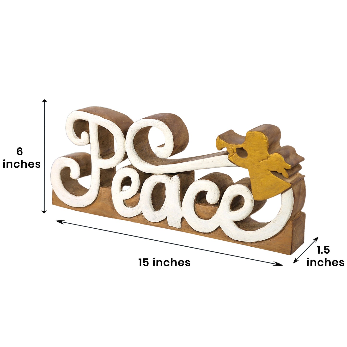 Peace – Hand-Carved Wooden Sculpture
