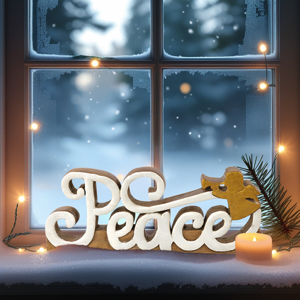 Peace – Hand-Carved Wooden Sculpture