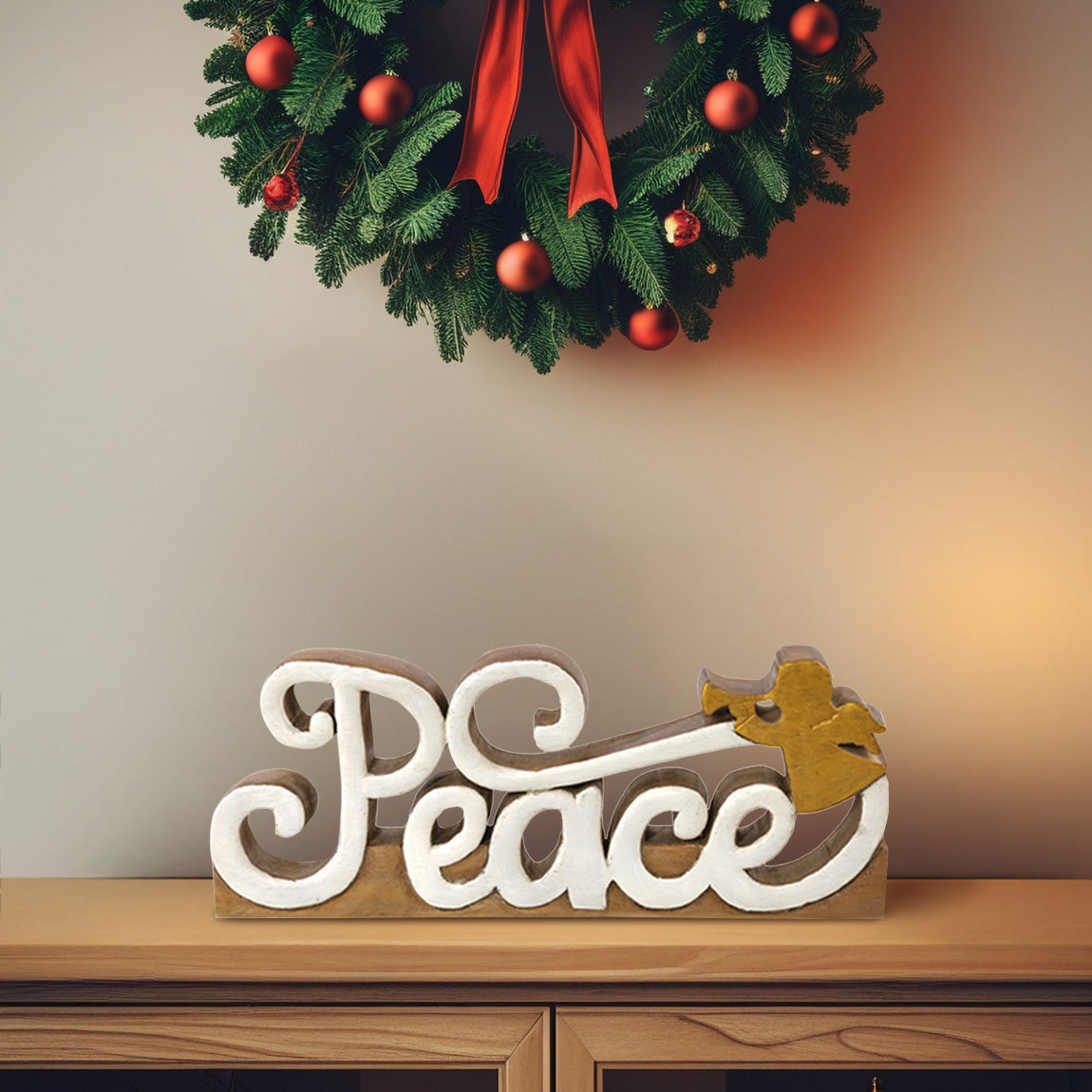 Peace – Hand-Carved Wooden Sculpture
