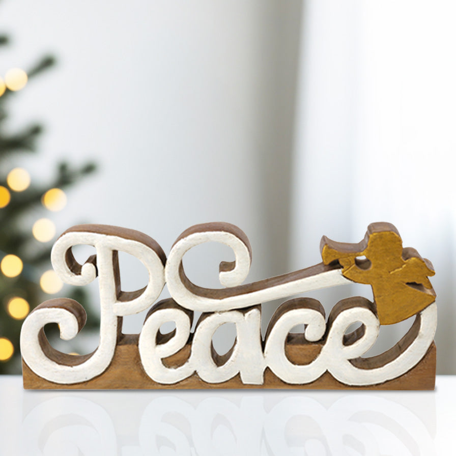 Peace – Hand-Carved Wooden Sculpture