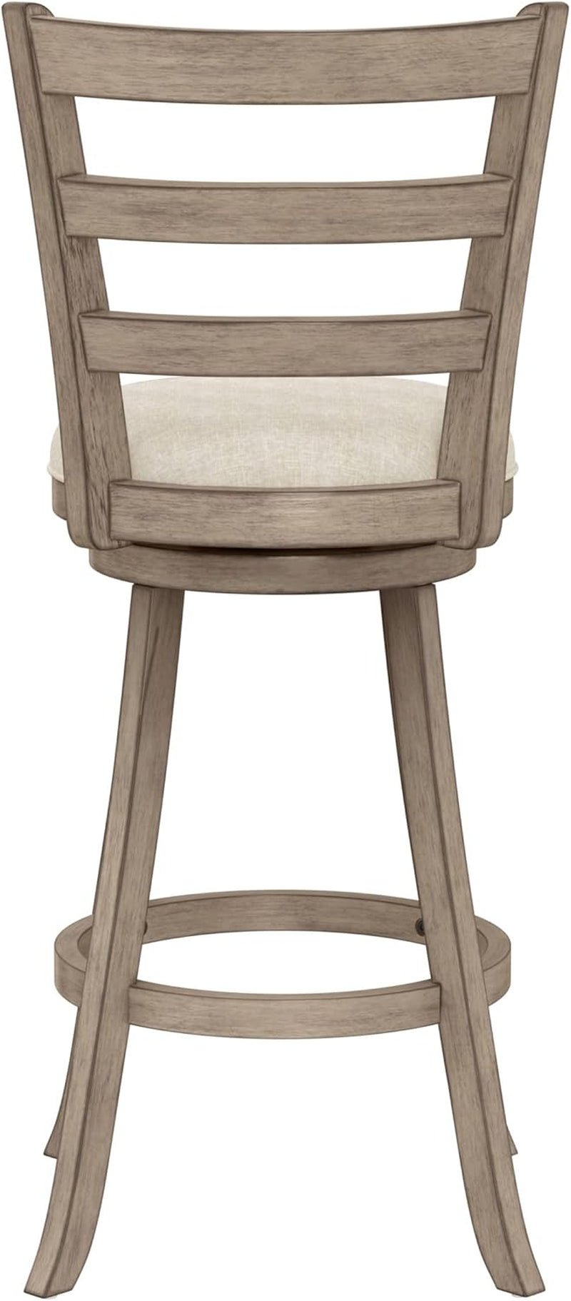 Laymon Modern Wood Bar Height Swivel Stool Gray Brown